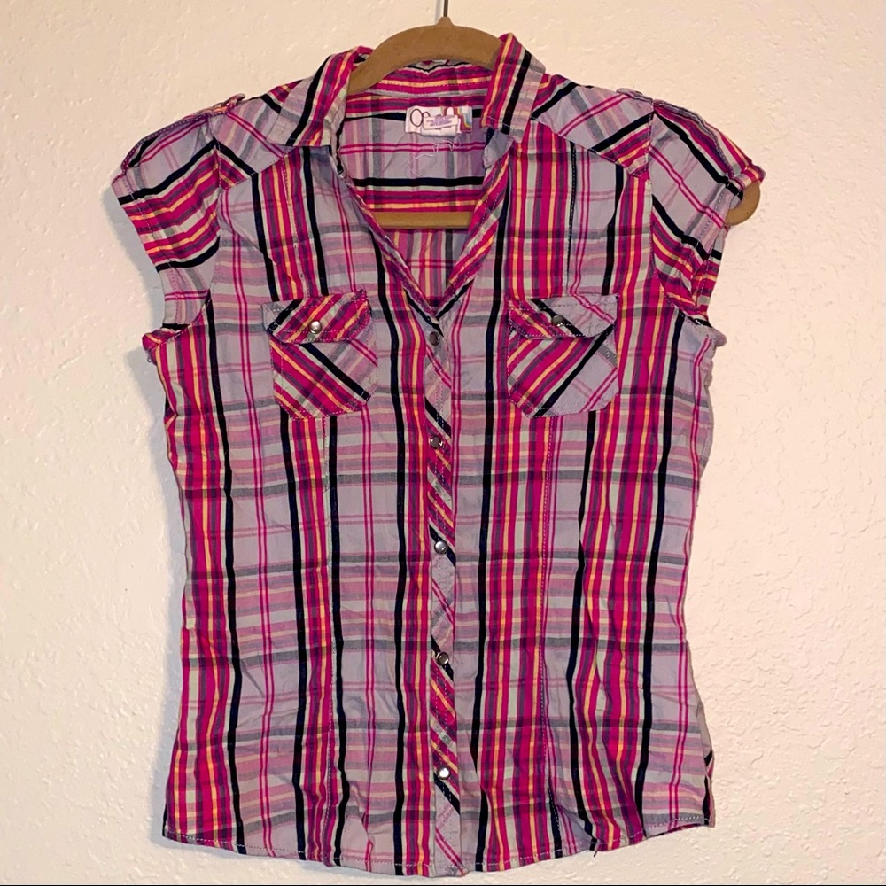 ✨OP•Plaid Button up Shirt•Size 14/16✨